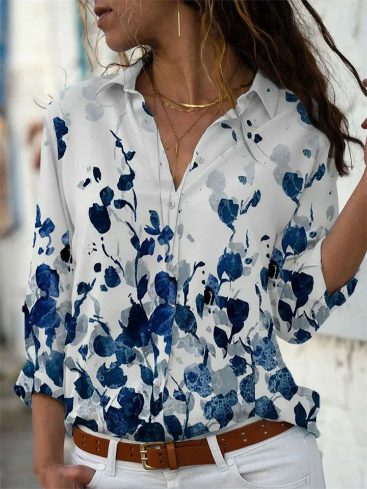 Clara – Leichte Sommerbluse mit geometrischem Muster