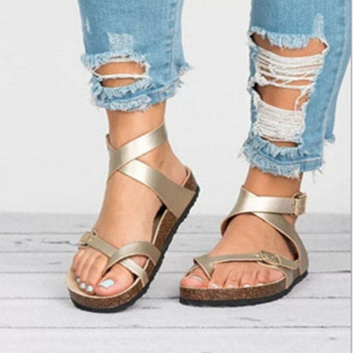 Elegante Sandalen mit Lederriemen für Damen - Leonora