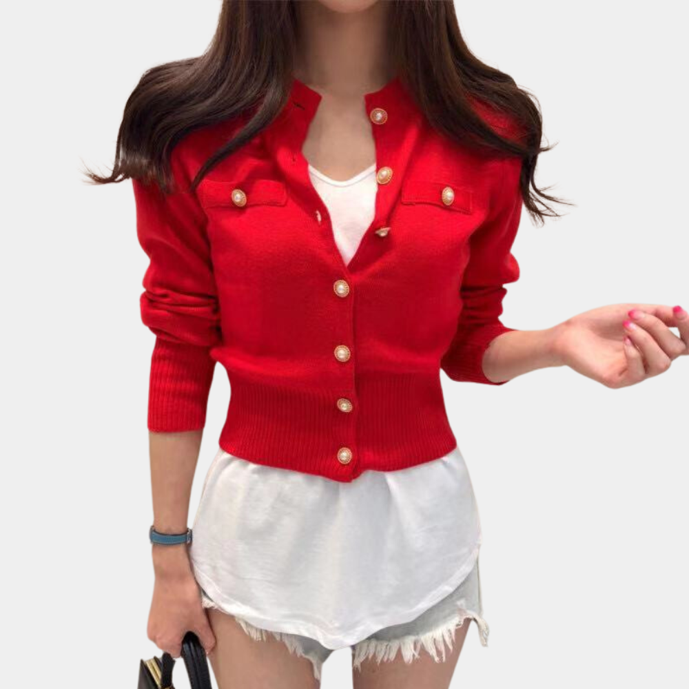 Elegante Strickjacke mit Knöpfen für Damen für alle Jahreszeiten - Lozenda