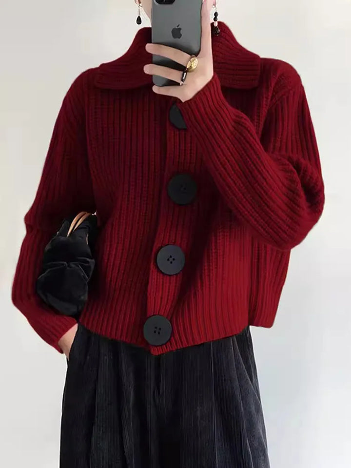 Elegante Strickjacke mit Knopfverschluss
