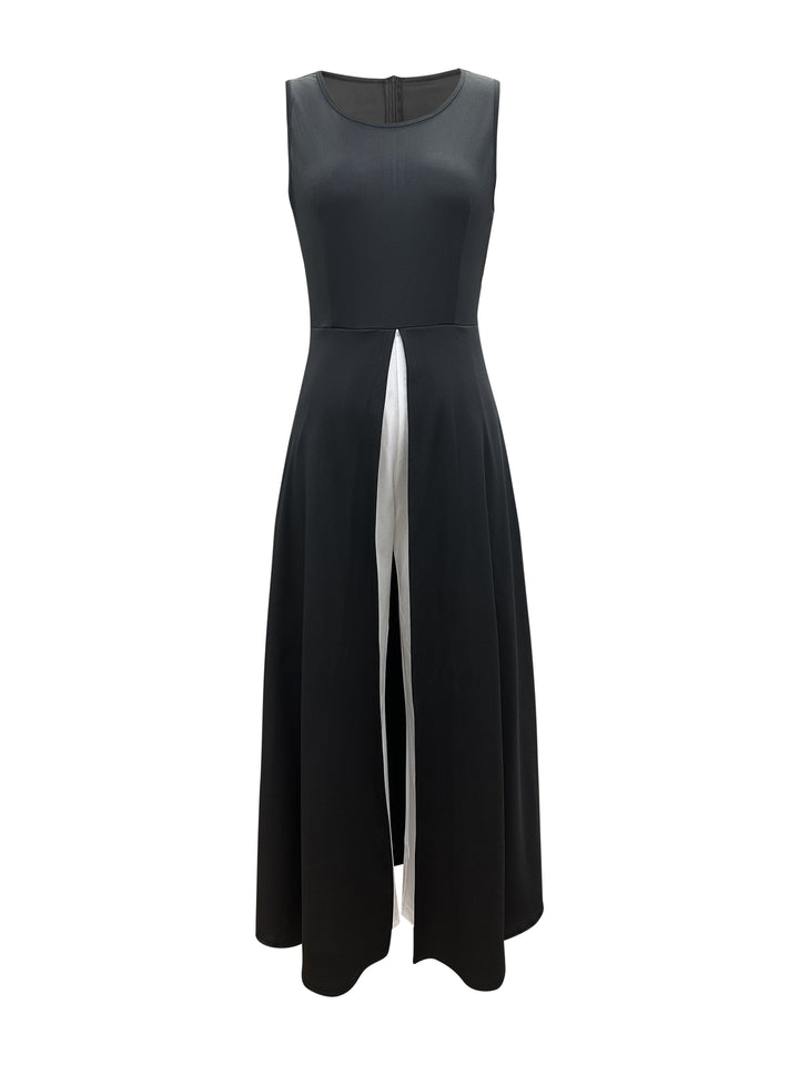 Eleganter ärmelloser Jumpsuit mit weitem Bein für Frühling und Sommer