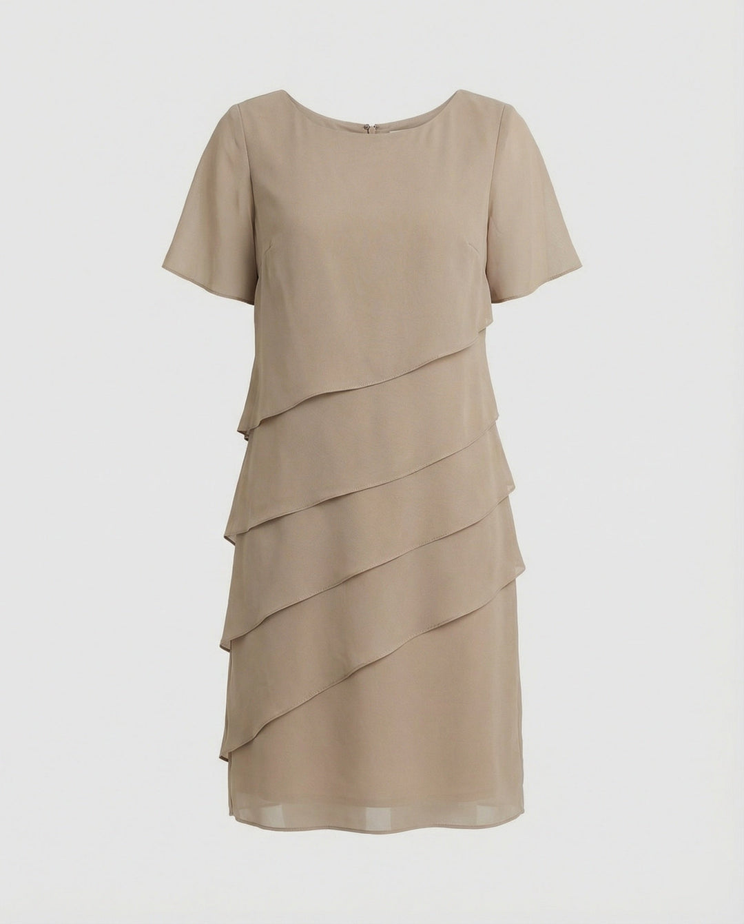 Elegantes Kleid Damen | Schlankmachender Schnitt & fließender Lagen-Look