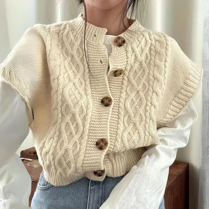 Elise | Stylische lange Strickjacke