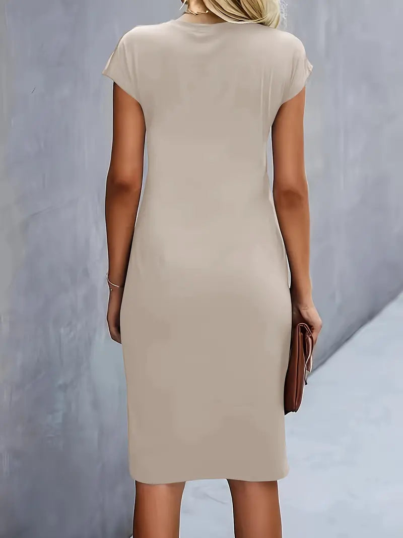 Midi-Kleid Damen Tailliert