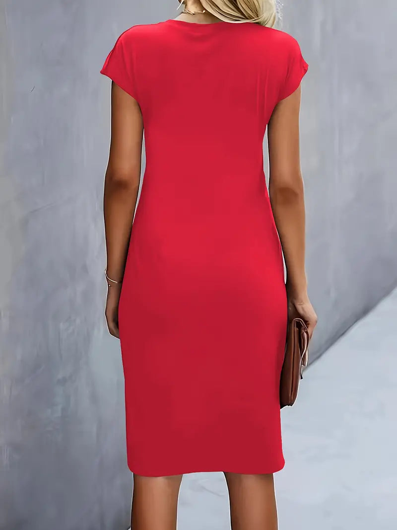 Midi-Kleid Damen Tailliert