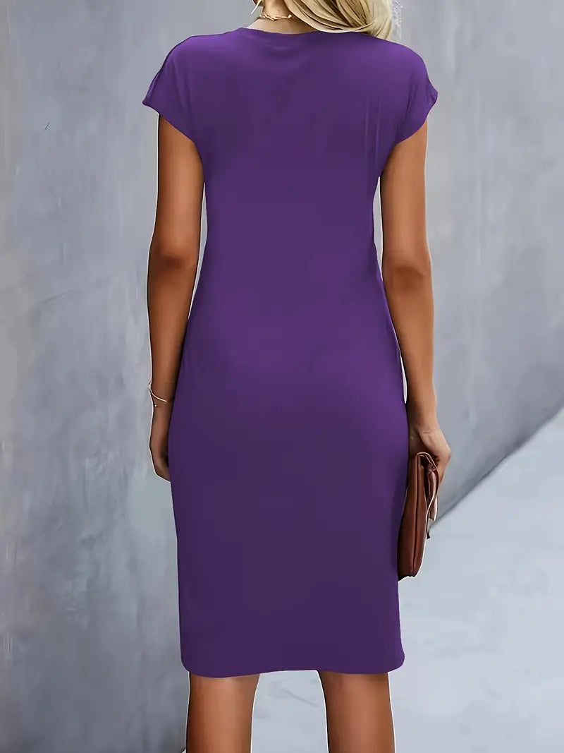 Midi-Kleid Damen Tailliert