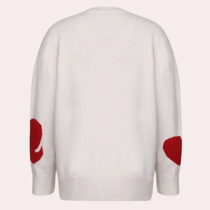 Ella - Herz Strickpullover für Damen