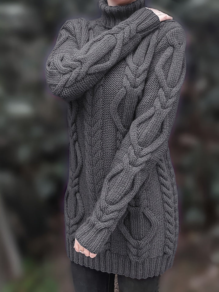Elowyn | Längerer Pullover mit Kragen für Frauen