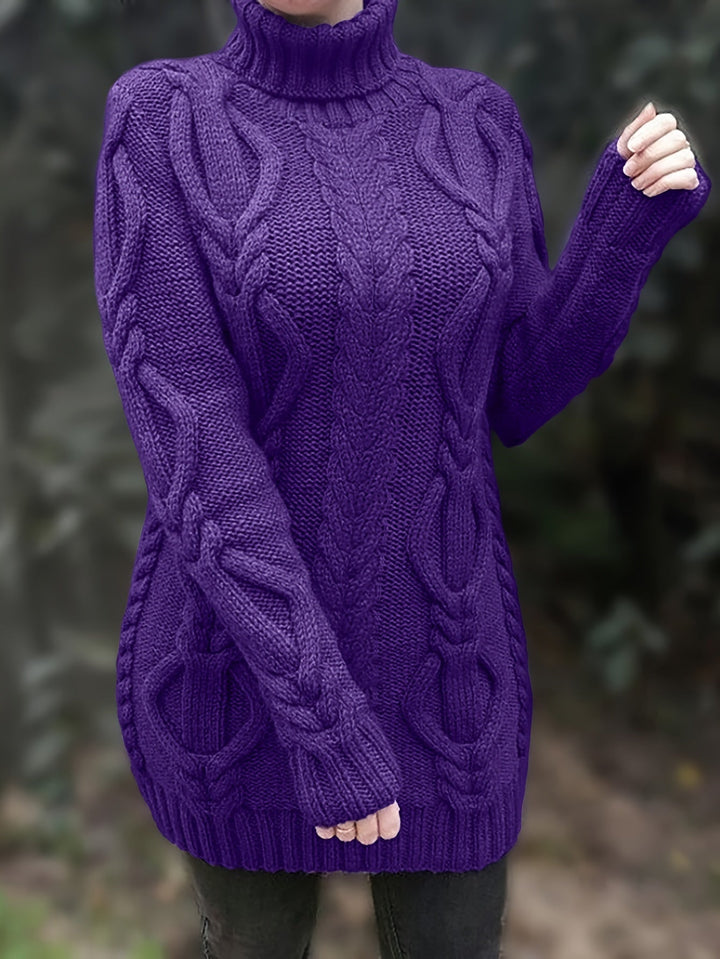 Elowyn | Längerer Pullover mit Kragen für Frauen