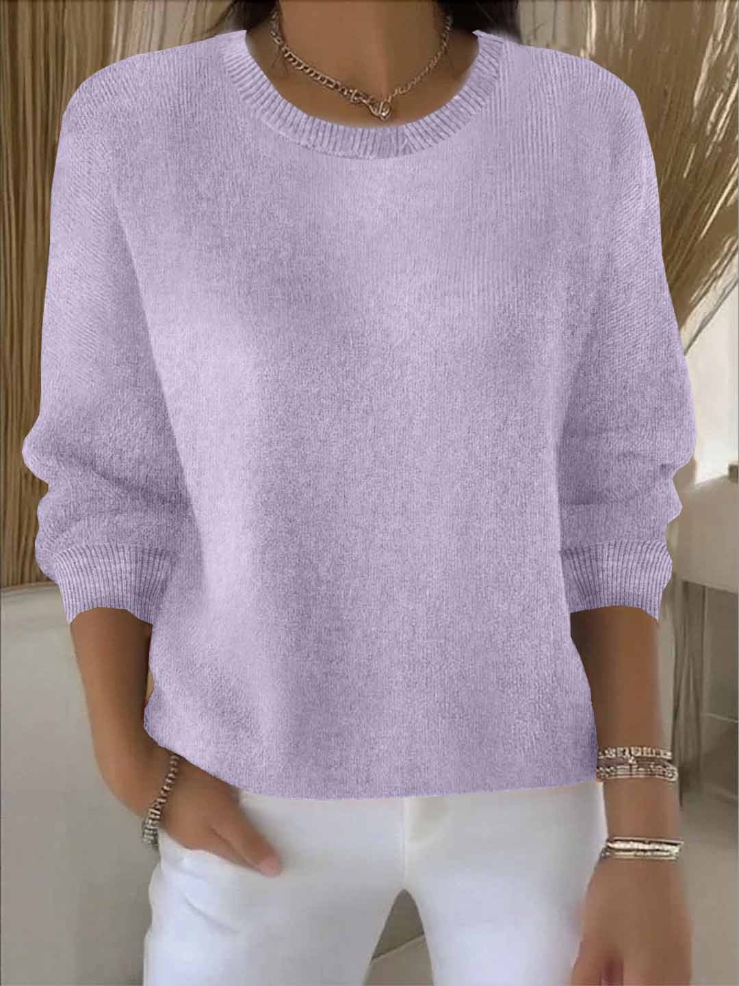 Claudia | Damen Alltagstauglicher Winter-Strickpullover