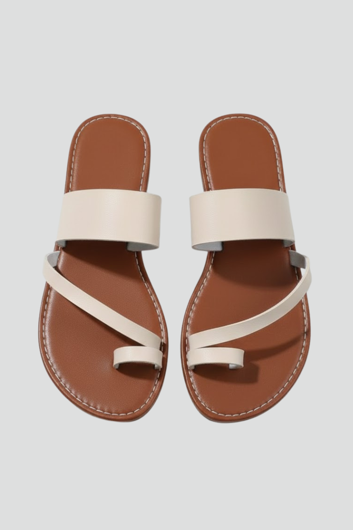 Helga | Damen Slip-On-Sandalen mit Schnallenriemen