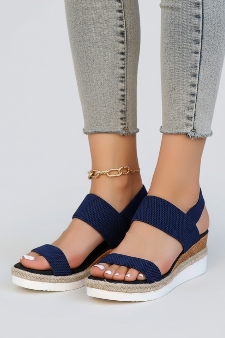 Isabella | Damen Sandalen mit erhöhter Sohle und Stretch-Passform