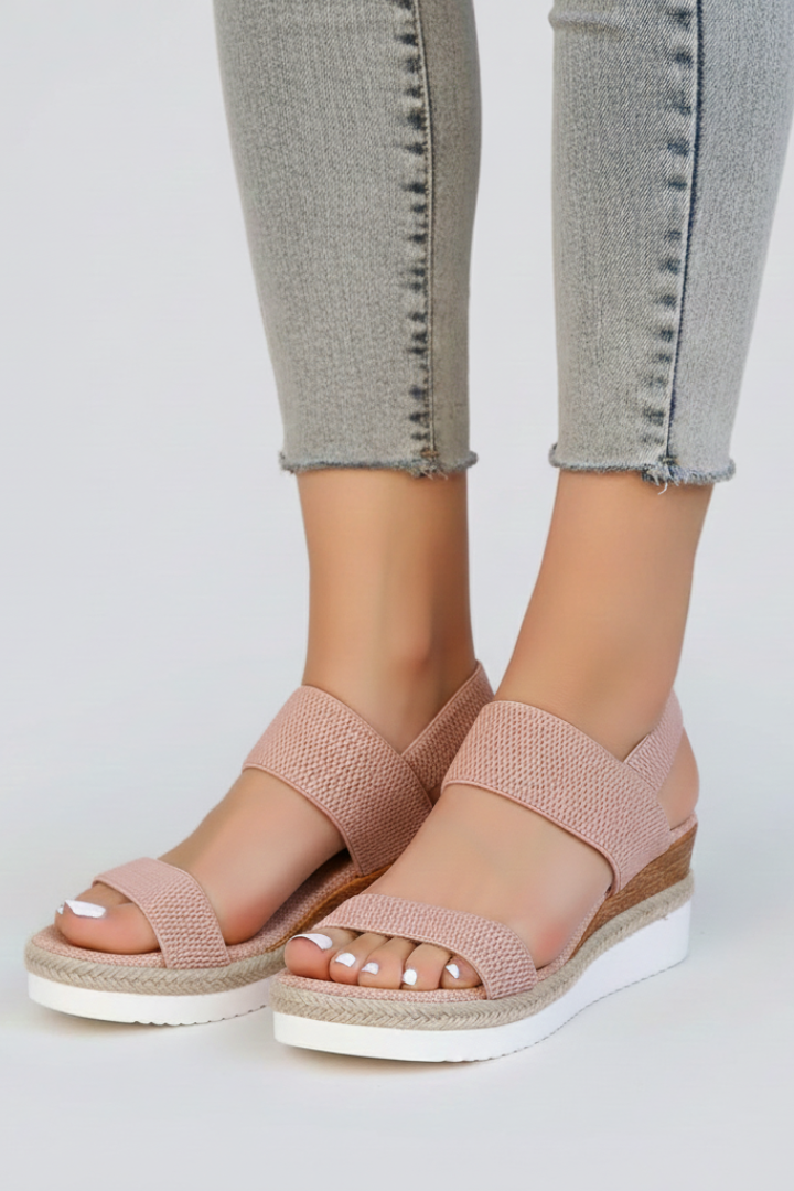 Isabella | Damen Sandalen mit erhöhter Sohle und Stretch-Passform