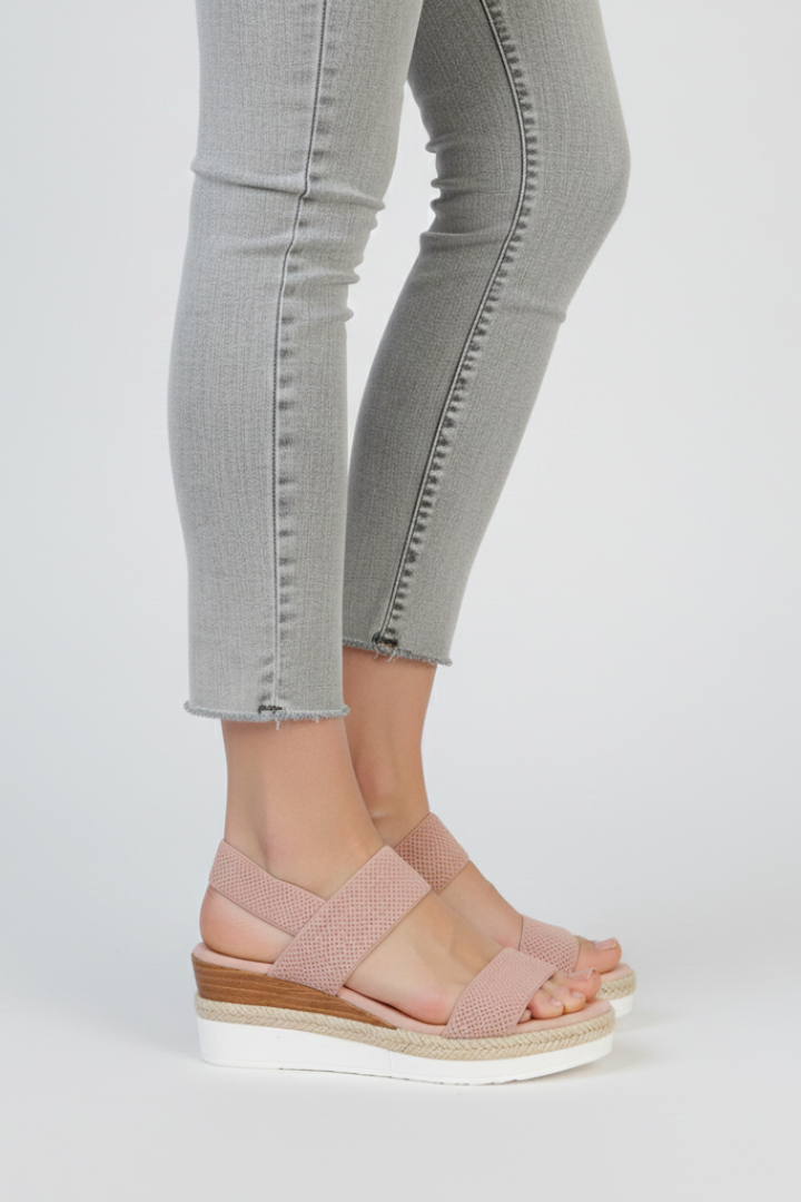 Isabella | Damen Sandalen mit erhöhter Sohle und Stretch-Passform