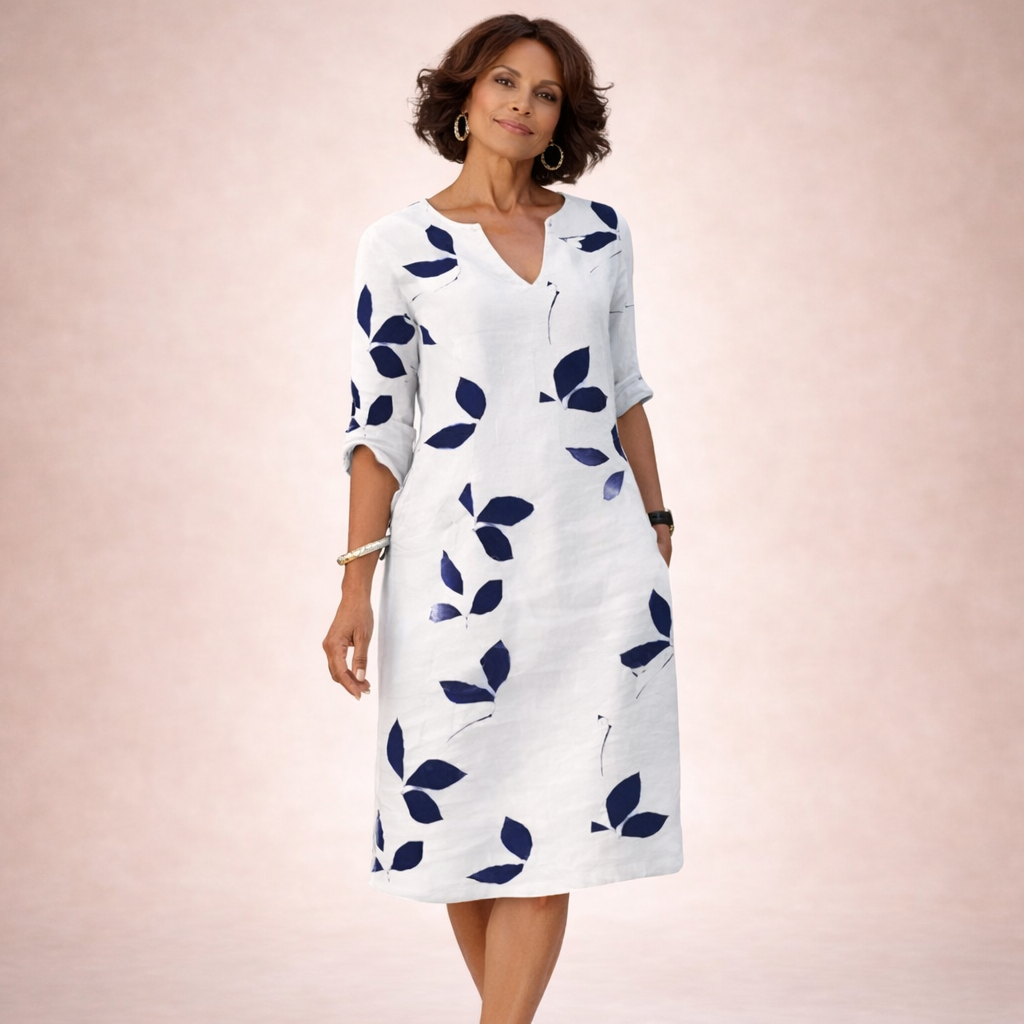 Evi | Figurschmeichelndes Designer-Sommerkleid mit V-Ausschnitt für Damen 2