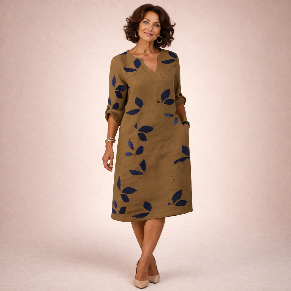 Evi | Figurschmeichelndes Designer-Sommerkleid mit V-Ausschnitt für Damen 3