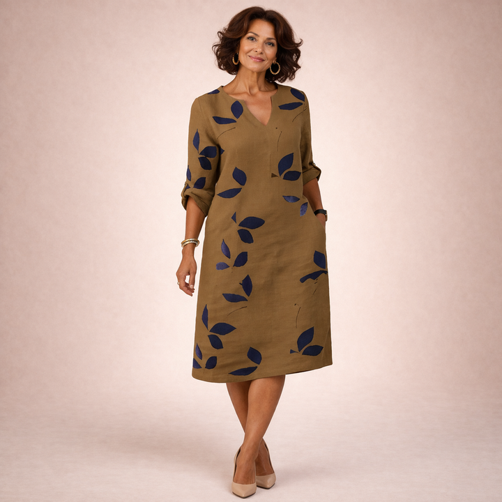 Evi | Figurschmeichelndes Designer-Sommerkleid mit V-Ausschnitt für Damen 3