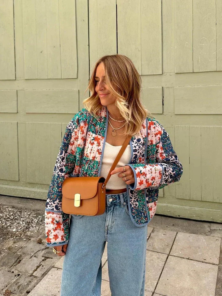 Evianna - Weiche warme Vintage Karojacke