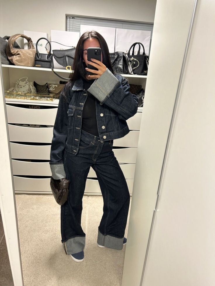 Petra | Damen Frühlings-Set mit Cropped-Jacke und Hose