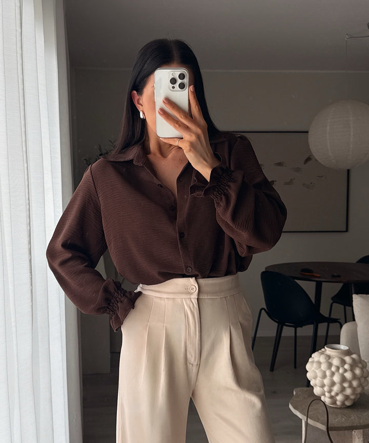 Bluse Diona Braun Ladypolitan ♡