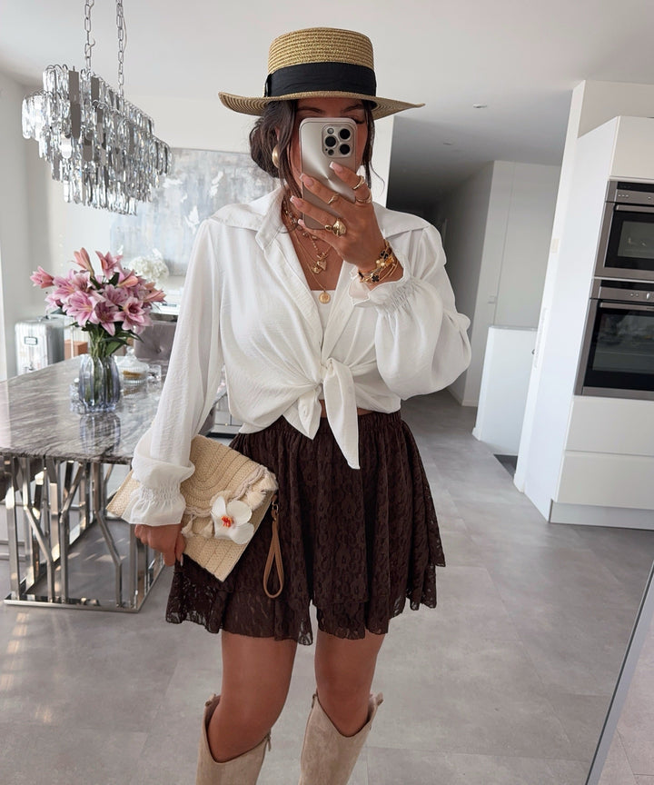 Hosenrock mit Spitze Liwa Braun Ladypolitan ♡