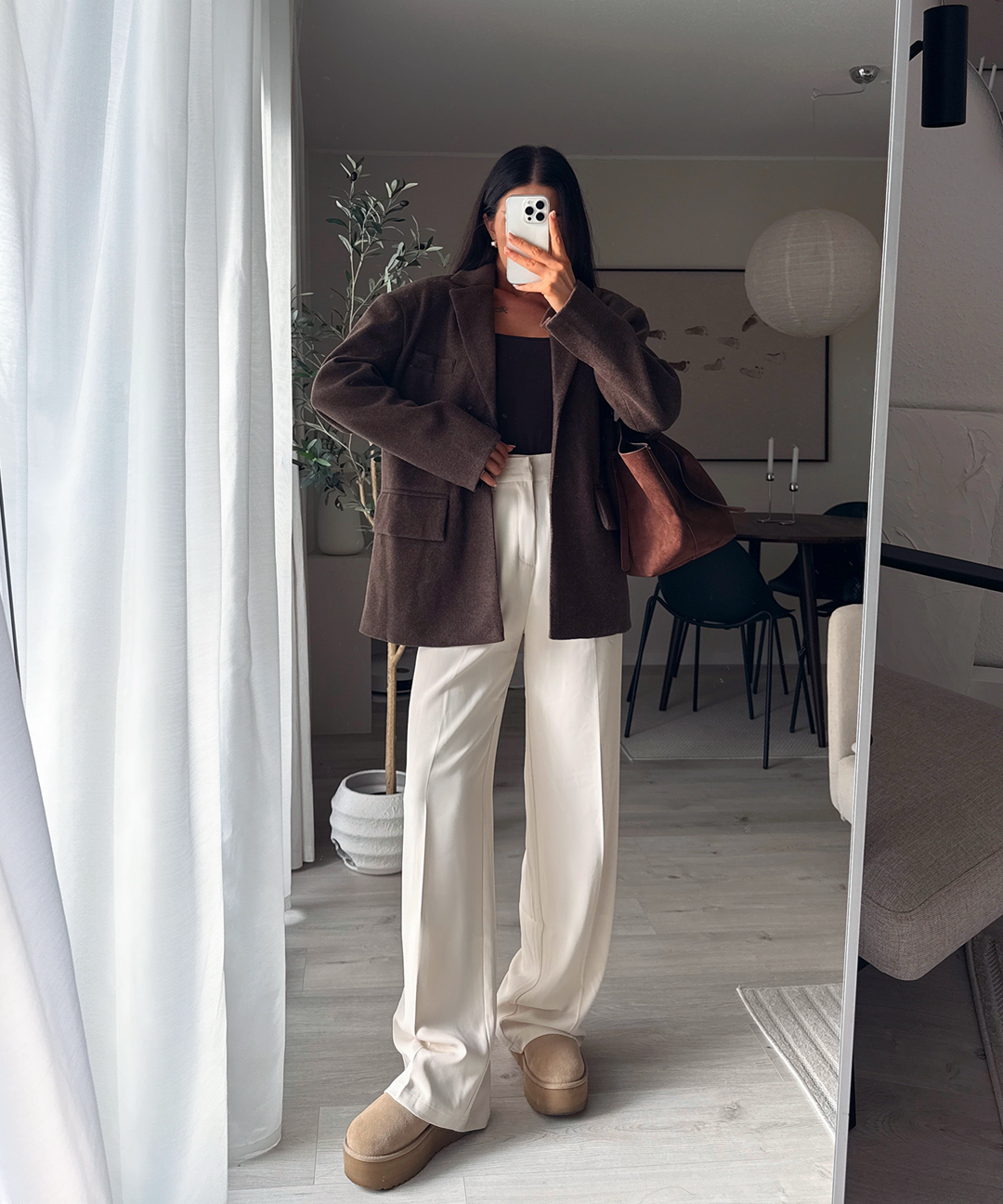 Wollfilz Look Blazer Sara Dunkelbraun Ladypolitan ♡
