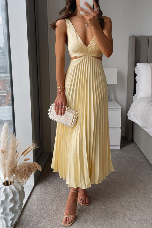 Falten Maxi Kleid | Piper