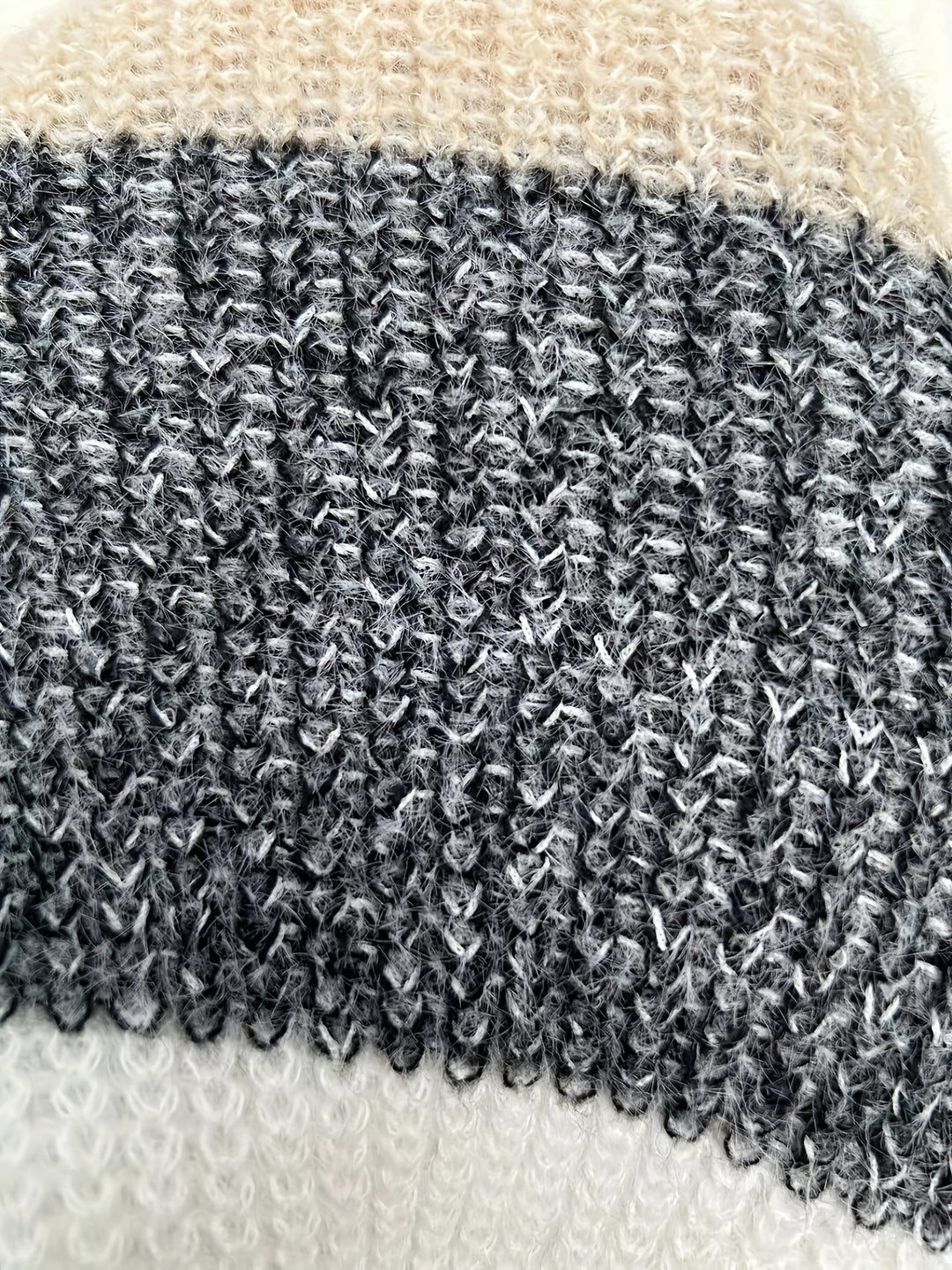 Farbblock Strickkleid
