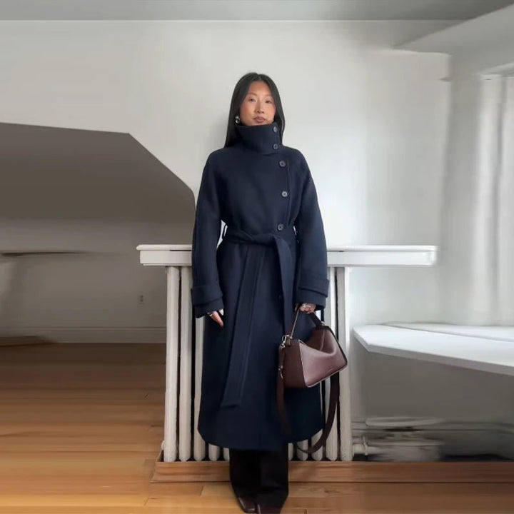 Kerstin | Damen Winter-Trenchcoat mit Gürtel gegen Kälte