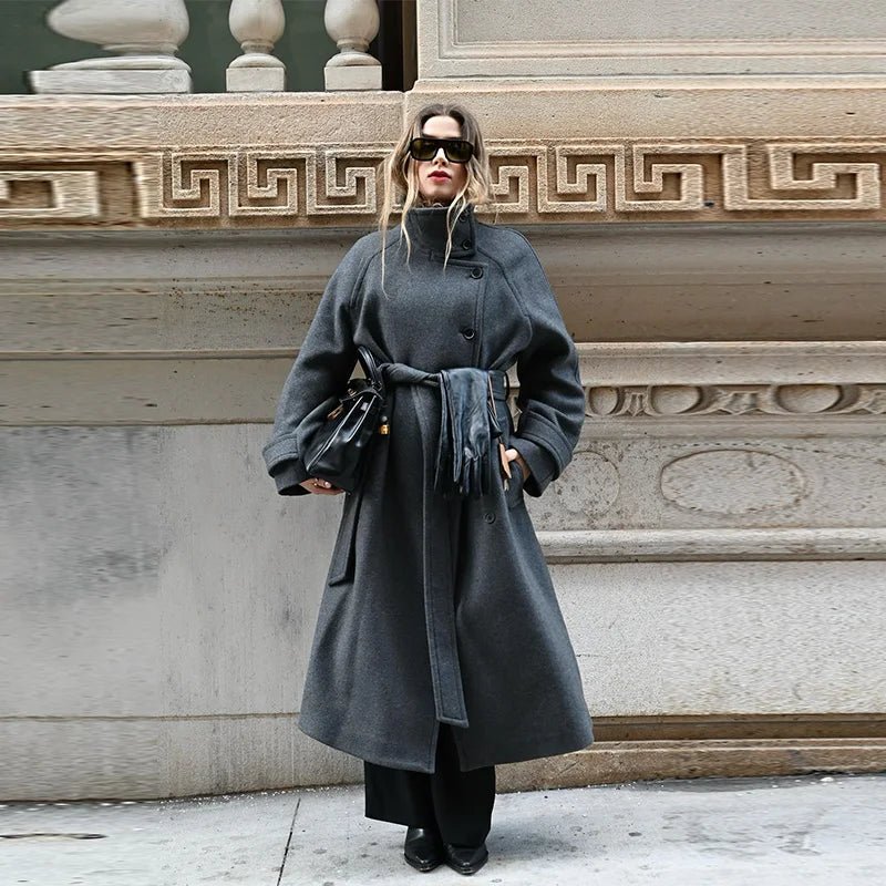 Kerstin | Damen Winter-Trenchcoat mit Gürtel gegen Kälte