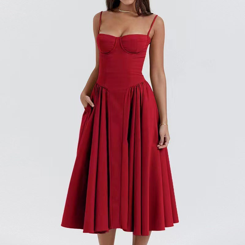 Feralis | Elegantes Korsettkleid mit Fließendem Rock 9