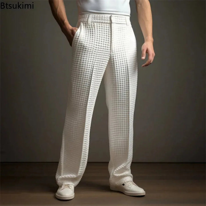 Fritz | Elegante Waffelstruktur-Hose
