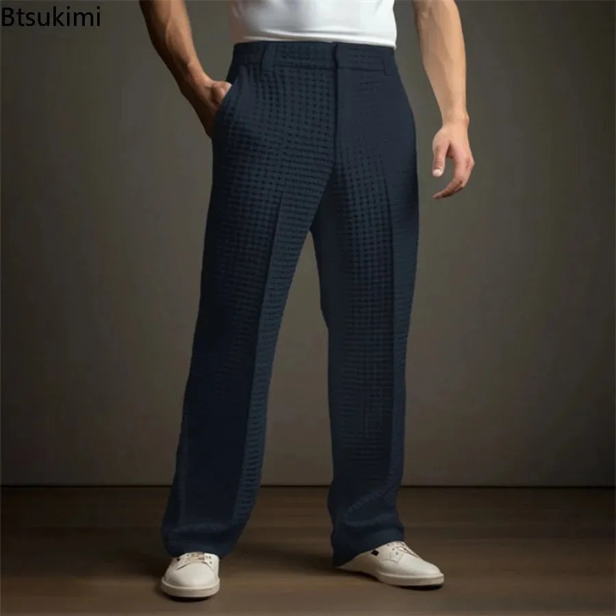 Fritz | Elegante Waffelstruktur-Hose