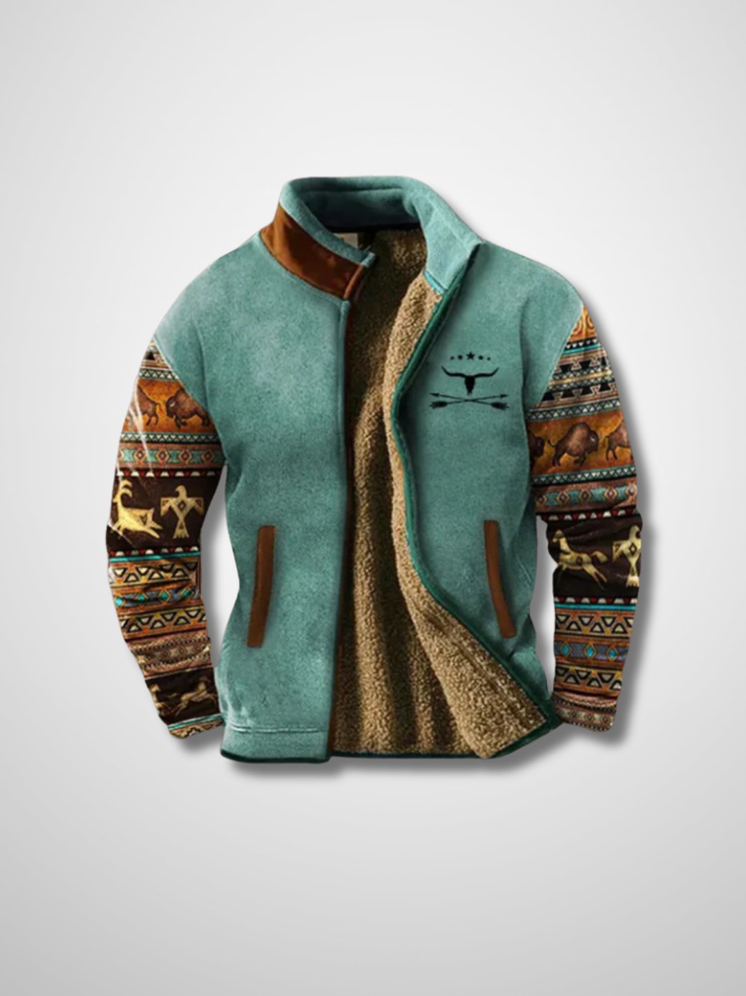 Fleecejacke Herren | Zip-Verschluss & Wärmender Stehkragen