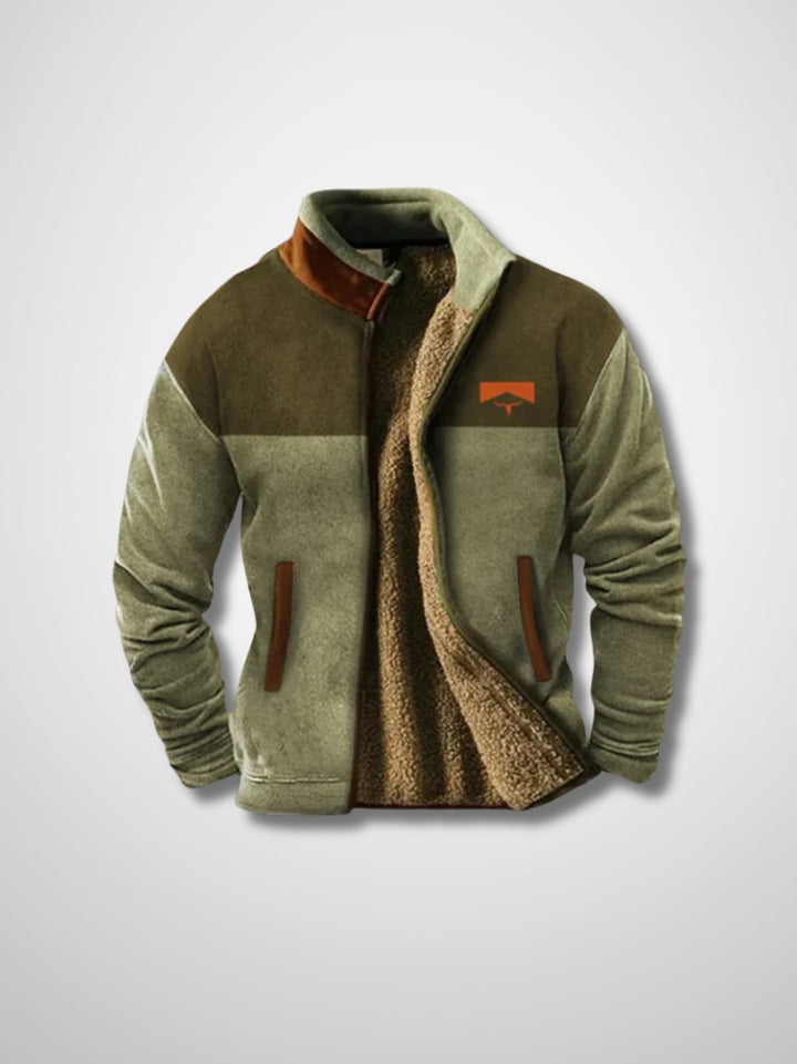 Fleecejacke Herren | Zip-Verschluss & Wärmender Stehkragen