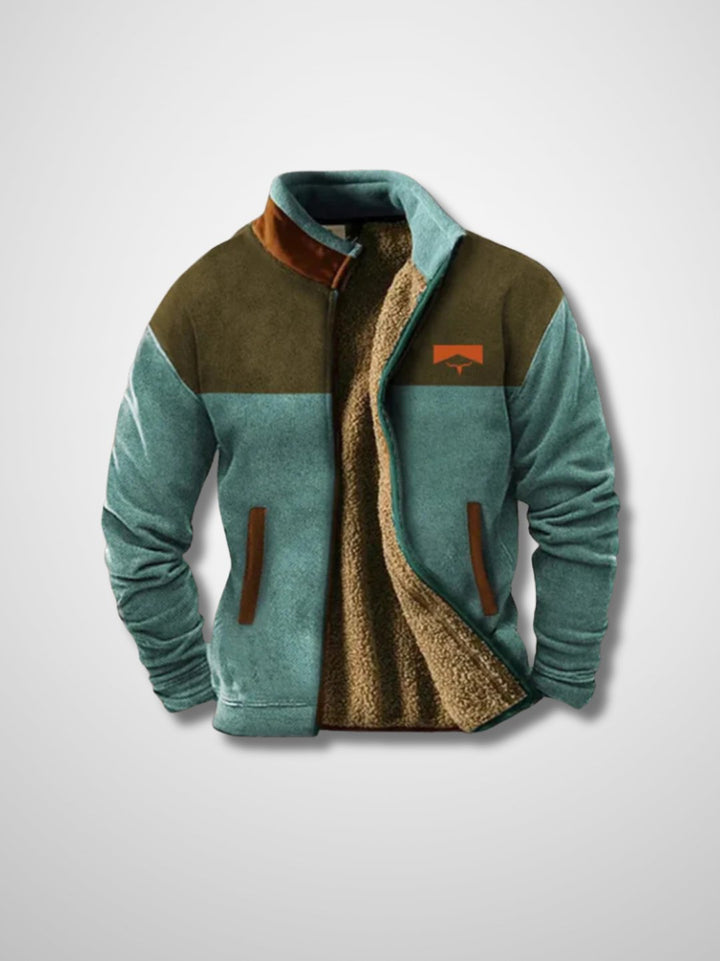 Fleecejacke Herren | Zip-Verschluss & Wärmender Stehkragen