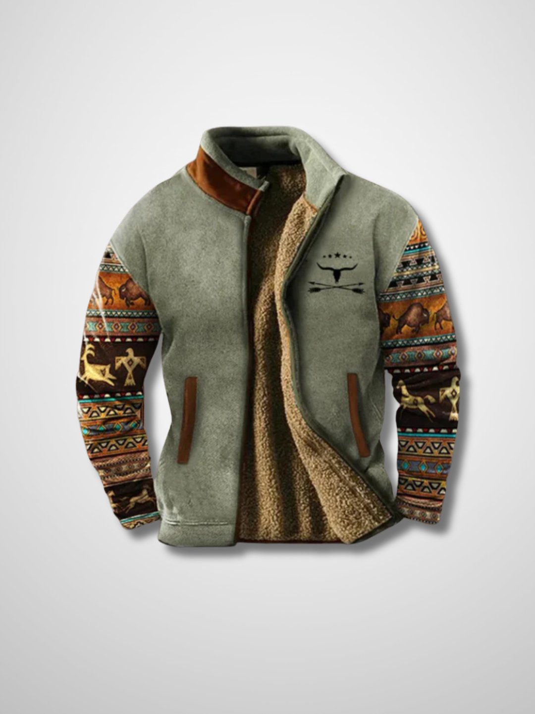 Fleecejacke Herren | Zip-Verschluss & Wärmender Stehkragen