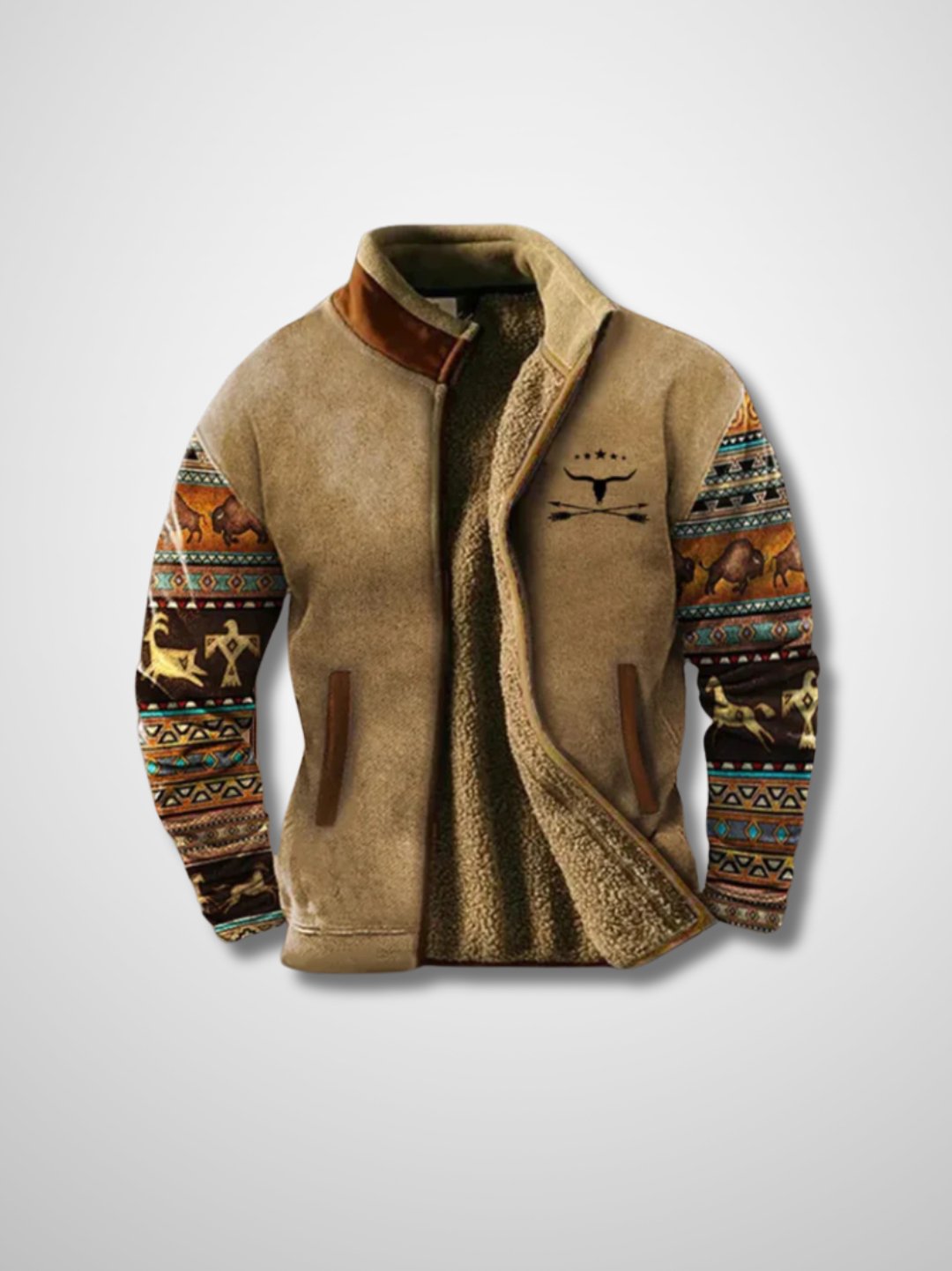 Fleecejacke Herren | Zip-Verschluss & Wärmender Stehkragen