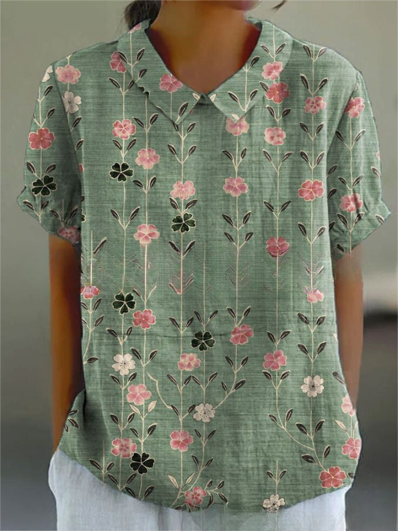 Florien | Langärmlige Bluse mit Vintage-Blumenmuster 13