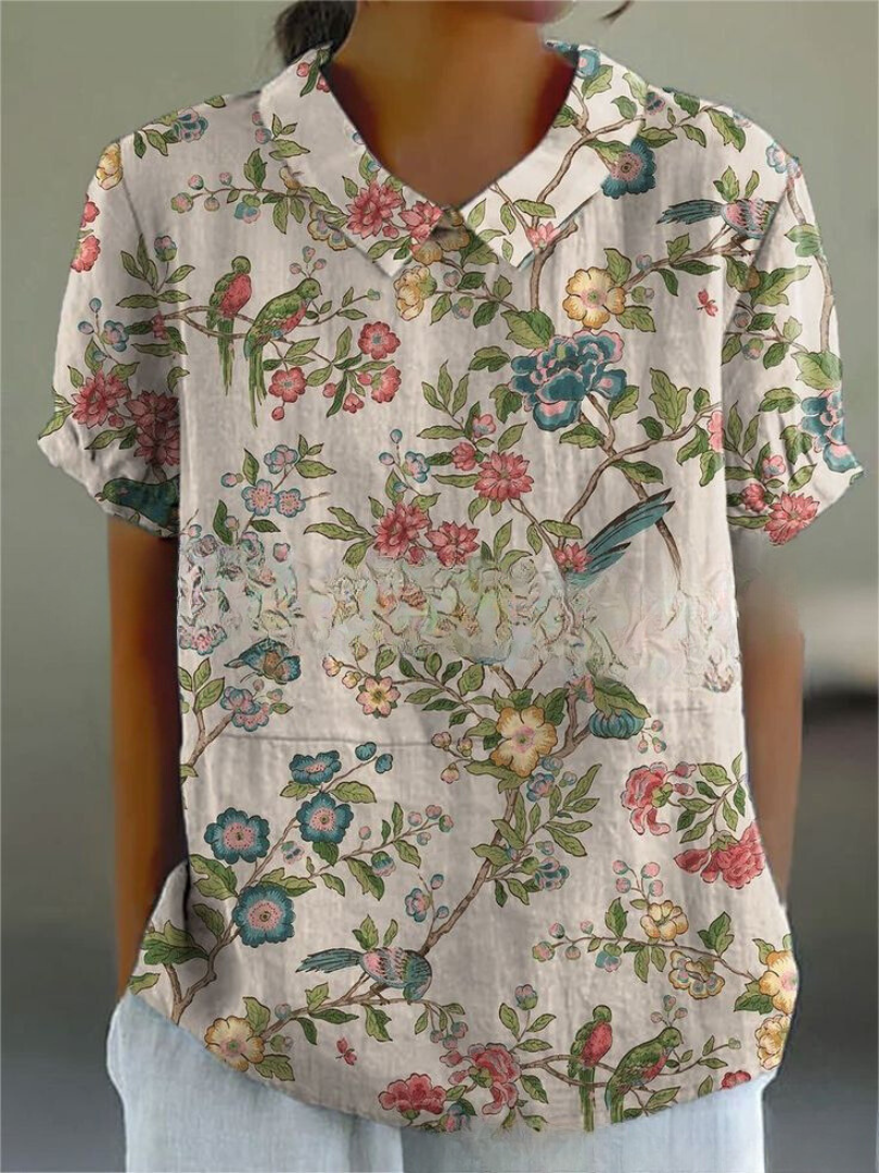 Florien | Langärmlige Bluse mit Vintage-Blumenmuster 9