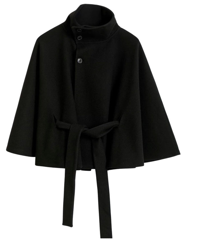 Elfriede | Damen Winter Mantel Mit Hohem Kragen Und Gürtel