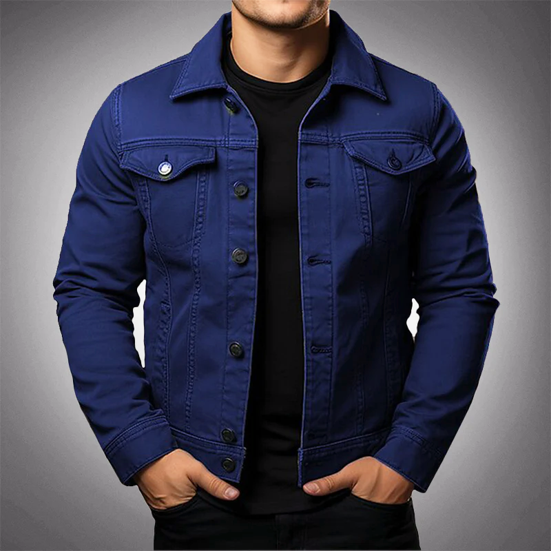 Freizeitjacke Herren | Knopfleiste & Zeitloser Utility-Look