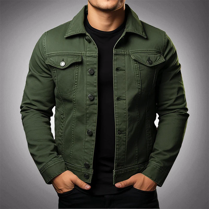 Freizeitjacke Herren | Knopfleiste & Zeitloser Utility-Look