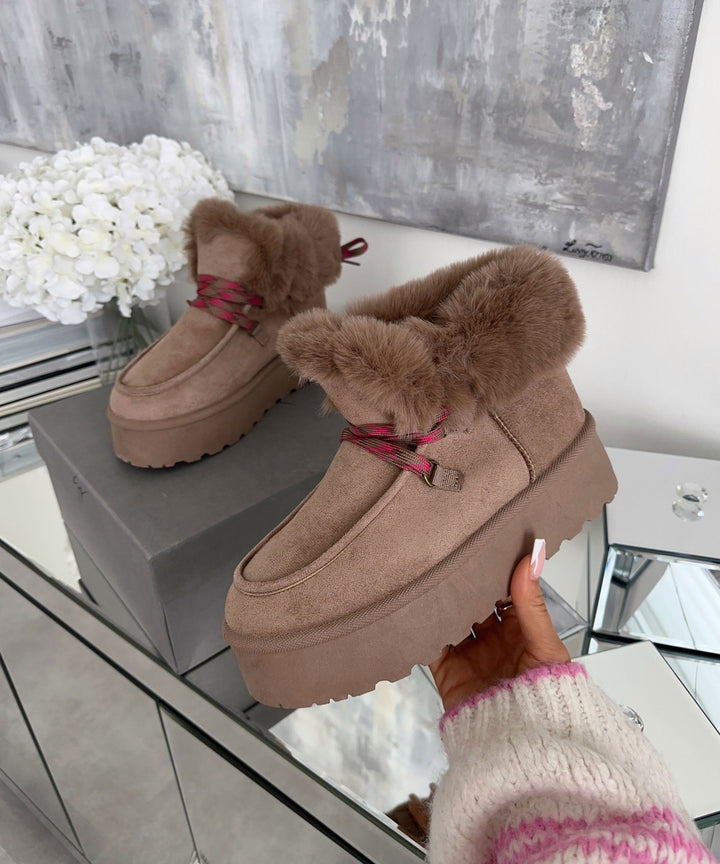 Gefütterte Schneeschuhe Randa Beige