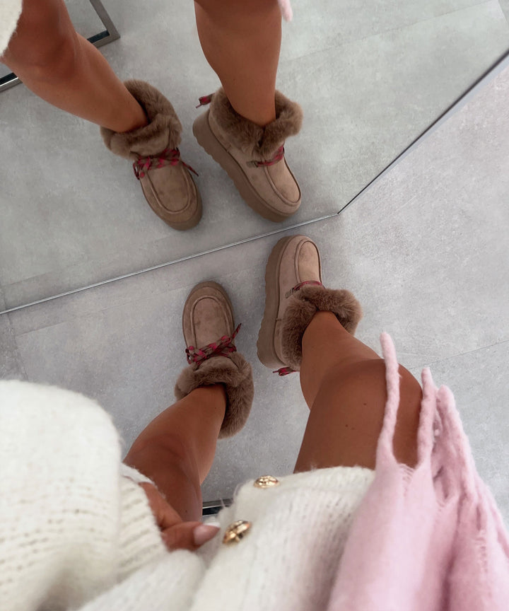 Gefütterte Schneeschuhe Randa Beige