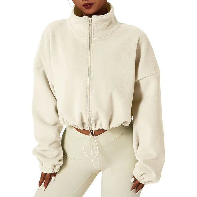 Gekürzte Fleece Jacke