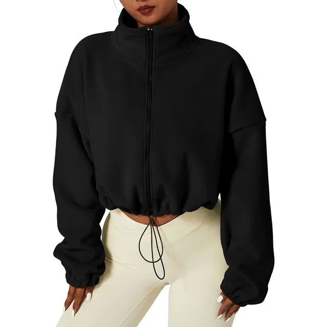 Gekürzte Fleece Jacke