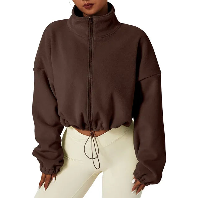 Gekürzte Fleece Jacke