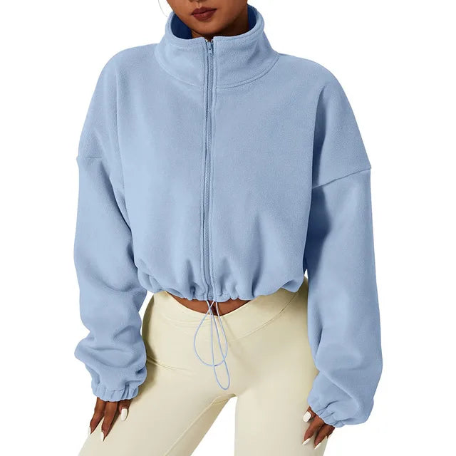 Gekürzte Fleece Jacke