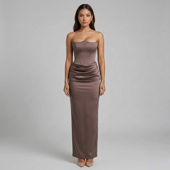 Andrea – Elegant Strapless Evening Dress for Women - Image 7